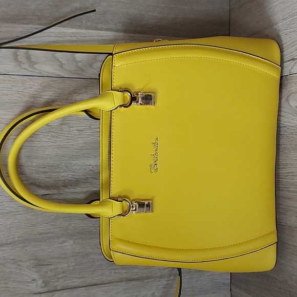 NWOT BOSTANTEN Yellow Handbag/ Purse/Crossbody - Picture 2 of 8